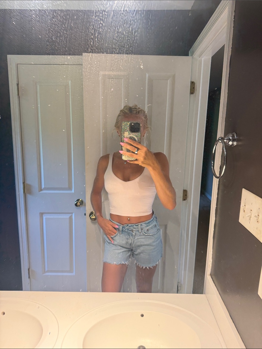Abercrombie & Fitch Light Blue Denim Jean Shorts